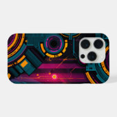 Technisches abstraktes Design iPhone Hülle (Rückseite (Horizontal))