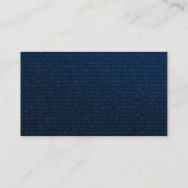 Technisches Blockkettenlogo | Binärkode Visitenkarte (Rückseite)