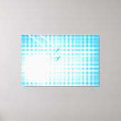 Technisches Cyan Halftone-Effekt-Flugzeug im Himme Leinwanddruck (Vorderseite)