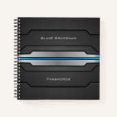 Technisches Design mit blauen und benutzerdefinier Notizblock (Vorderseite)