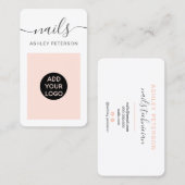 Technisches Drehbuch für das moderne Logo "blush p Visitenkarte (Vorne/Hinten)