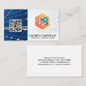 Technisches geometrisches Logo | Solarmodule Visitenkarte (Vorne/Hinten)