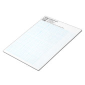 Technisches Graphikpapier mit Firmenlogo Notizblock (angewinkelt)