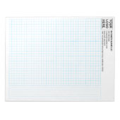 Technisches Graphikpapier mit Firmenlogo Notizblock (Vorderseite)