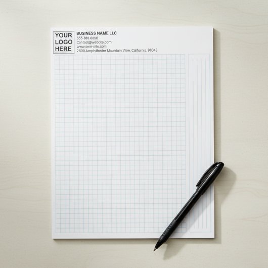 Technisches Graphikpapier mit Firmenlogo Notizblock