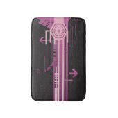 Technisches Halbtonmuster Badematte (Vorderseite Vertikal)