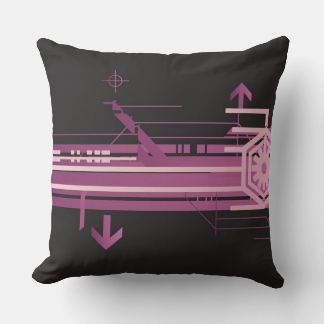 Technisches Halbtonmuster Kissen (Vorderseite)