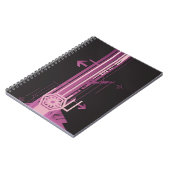 Technisches Halbtonmuster Notizblock (Linke Seite)