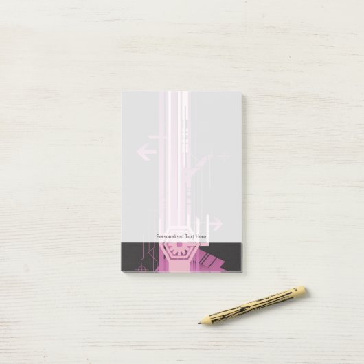 Technisches Halbtonmuster Post-it Klebezettel (Auf Schreibtisch)