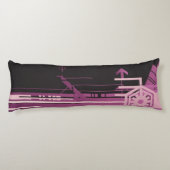 Technisches Halbtonmuster Seitenschläferkissen (Rückseite)