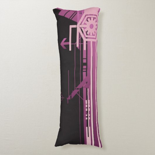 Technisches Halbtonmuster Seitenschläferkissen (Vorderseite Vertikal)