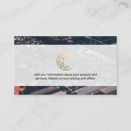 Technisches Logo | Computerhardware Visitenkarte (Rückseite)