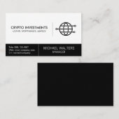 Technisches Logo für globale Transaktionen Visitenkarte (Vorne/Hinten)