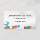 Technisches Logo | Geometrische Farben Visitenkarte (Rückseite)