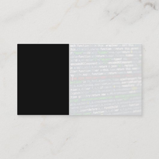 Technisches Logo | Moderne Programmierung Visitenkarte (Rückseite)