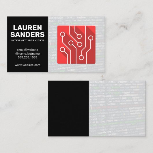 Technisches Logo | Moderne Programmierung Visitenkarte (Vorne/Hinten)
