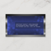 Technisches Logo | Moderner geometrischer Hintergr Visitenkarte (Rückseite)