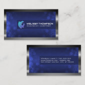 Technisches Logo | Moderner geometrischer Hintergr Visitenkarte (Vorne/Hinten)