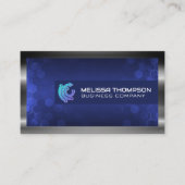 Technisches Logo | Moderner geometrischer Hintergr Visitenkarte (Vorderseite)