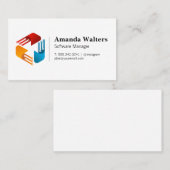 Technisches Logo | Software-Hardware | Ingenieur Visitenkarte (Vorne/Hinten)