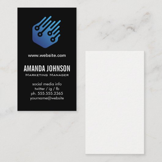 Technisches Logo | Software Visitenkarte (Vorne/Hinten)