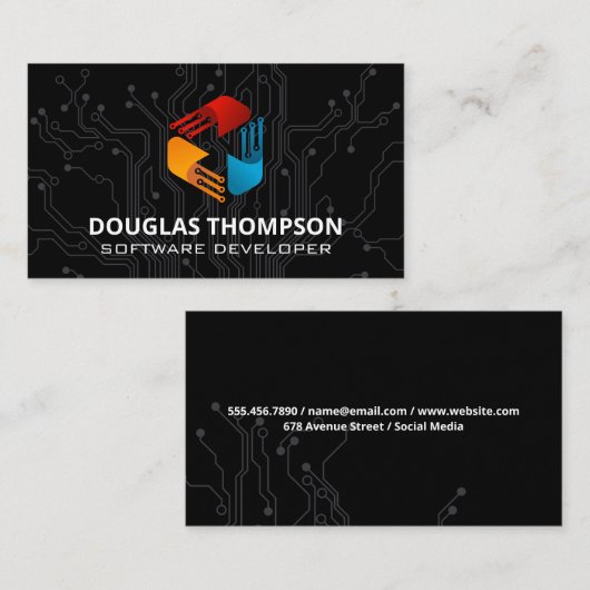 Technisches Logo | Visitenkarte für den Schaltschr (Vorne/Hinten)