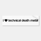Technisches Metall der Liebe I Todes Autoaufkleber (Vorne)