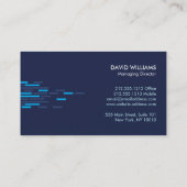 Technisches Muster in Blau Visitenkarte (Rückseite)