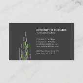 Technisches Muster in Grau II Visitenkarte (Rückseite)