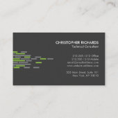 Technisches Muster in Grau Visitenkarte (Rückseite)