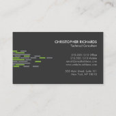 Technisches Muster in Grau Visitenkarte (Rückseite)