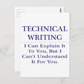 Technisches Schreiben .. Erklären Sie nicht verste Postkarte (Vorne/Hinten)