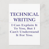 Technisches Schreiben .. Erklären Sie nicht verste Postkarte (Vorderseite)