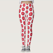 Technisches Support Red Panic Button Muster Leggings (Vorderseite)
