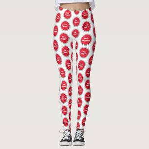 Technisches Support Red Panic Button Muster Leggings