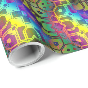 Techno-6A-6B-Optionen-Umschlagpapier Geschenkpapier