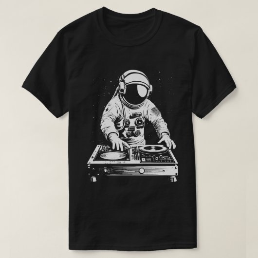 Techno Astronaut DJ Disco Electronic EDM Music T-Shirt (Design vorne)