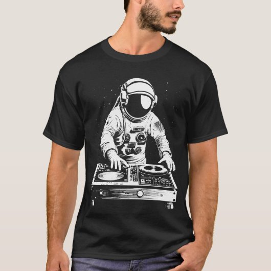 Techno Astronaut DJ Disco Electronic EDM Music T-Shirt (Vorderseite)