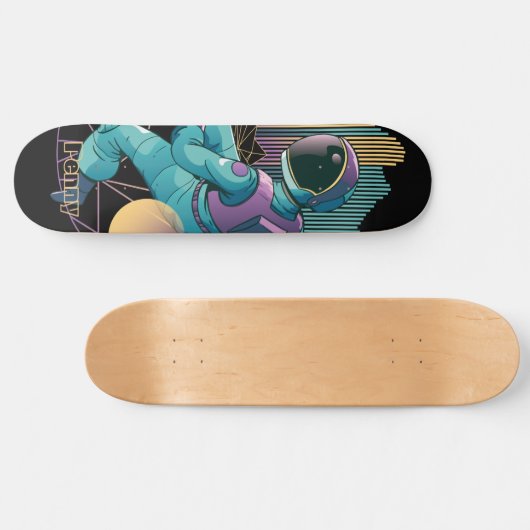 Techno Astronaut Illustration Skateboard (Horizontal)