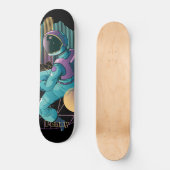 Techno Astronaut Illustration Skateboard (Vorderseite)