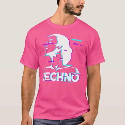 Techno Bass Electro Dance Music Raver T-Shirt (Vorderseite)