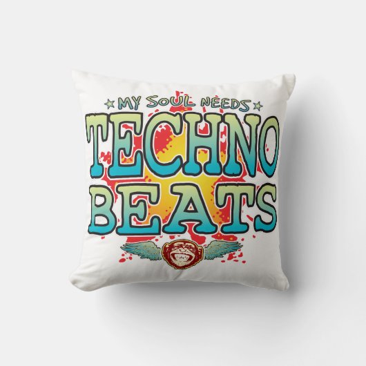 Techno Beats Soul Cushion Kissen (Vorderseite)