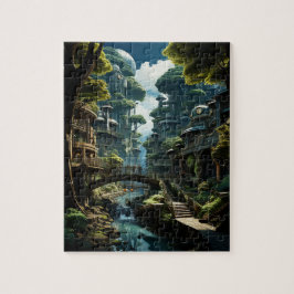 Techno-Bio Stadttagsansicht Puzzle