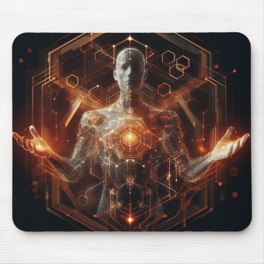 Techno-Bio Vision: Zukunftsorientierte Designs für Mousepad (Vorne)