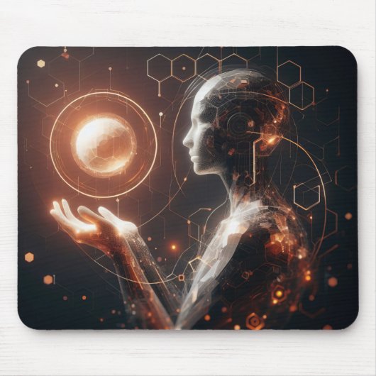 Techno-Bio Vision: Zukunftsorientierte Designs für Mousepad (Vorne)