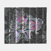 Techno-Blumenstrauß Fleecedecke (Vorderseite (Horizontal))