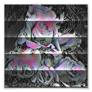 Techno-Blumenstrauß Fotodruck