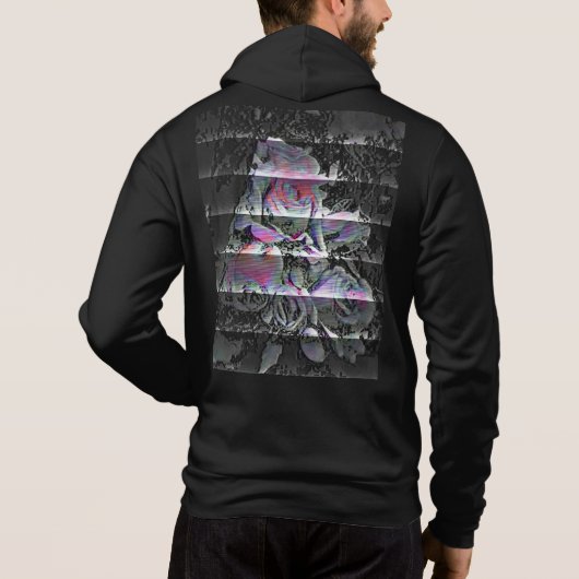 Techno-Blumenstrauß Hoodie (Rückseite)