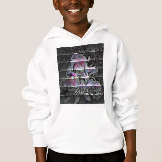 Techno-Blumenstrauß Hoodie (Vorderseite)