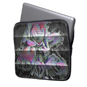 Techno-Blumenstrauß Laptopschutzhülle (Vorderseite Links)